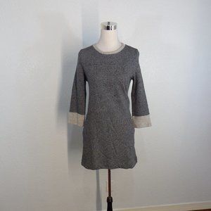 FC Jeans Gray Sweater Knit Tunic Dress Pockets Women's US 6 Above Knee